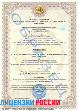 Образец разрешение Красноперекопск Сертификат ISO 50001